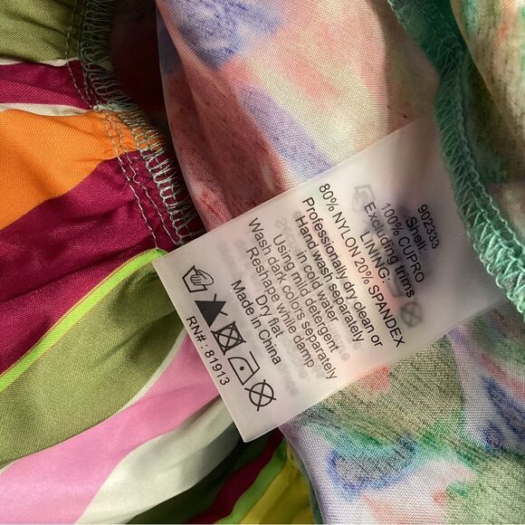 Anthropologie Hope For Flowers Asymmetrical Slim Floral Multicolor Skirt XL‎ - Picture 16 of 16